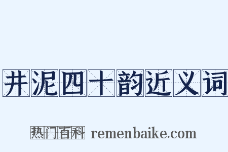 井泥四十韵近义词是什么意思的图片